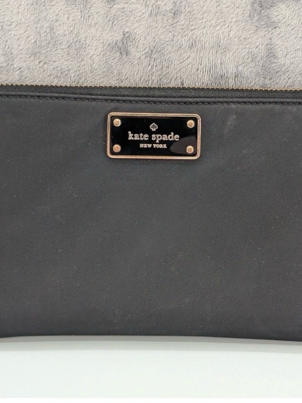 Kate Spade Wilson Road Neda Blue Nylon Zip Around Wallet
